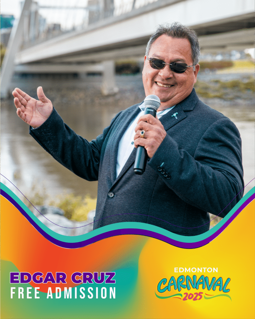 Witness the vocal brilliance of Latin singer Edgar Cruz at Edmonton Carnaval 2025. His exceptional voice, perfect for everything from boleros to salsa, made him a standout guest.